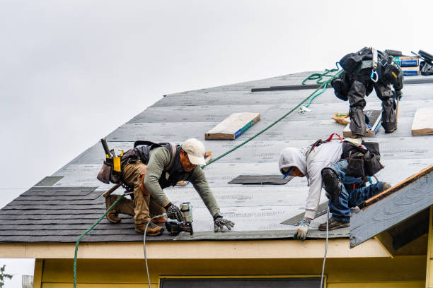 Professional Roofing technician working in Tamiment, PA
